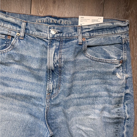 American Eagle High Rose Baggy Jeans 18 34w - Picture 3 of 5